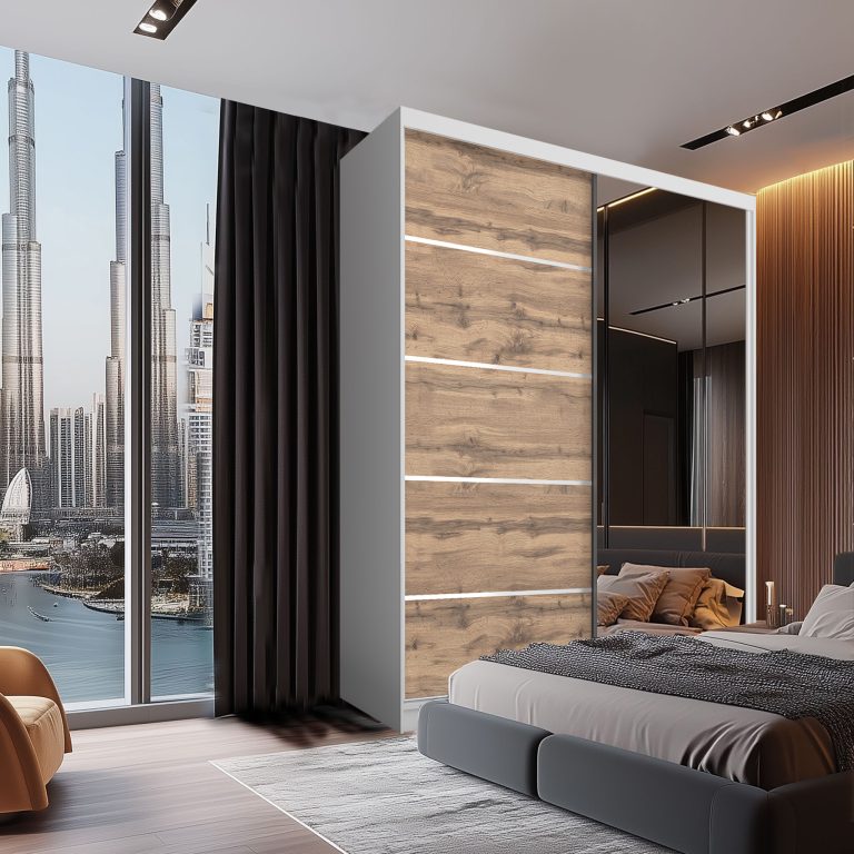 Armadio scorrevole SERENITY 133 cm rovere wotan opaco Produttore MBP SERENITY SZP6/0/W/DW/0/HIAL
