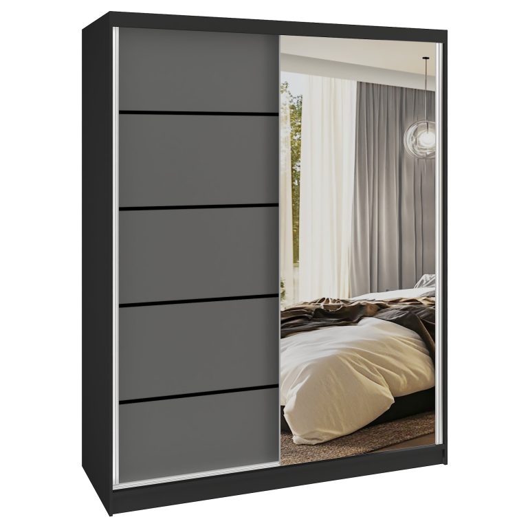 Armadio scorrevole SERENITY 133 cm grigio opaco Produttore MBP SERENITY SZP6/0/B/SR/0/HIAL