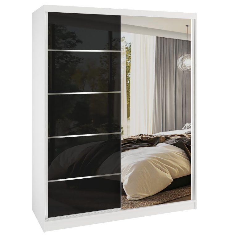 Armadio scorrevole SERENITY 133 cm nero lucido Produttore MGB SERENITY SZP6/0/W/B/0/HIAL