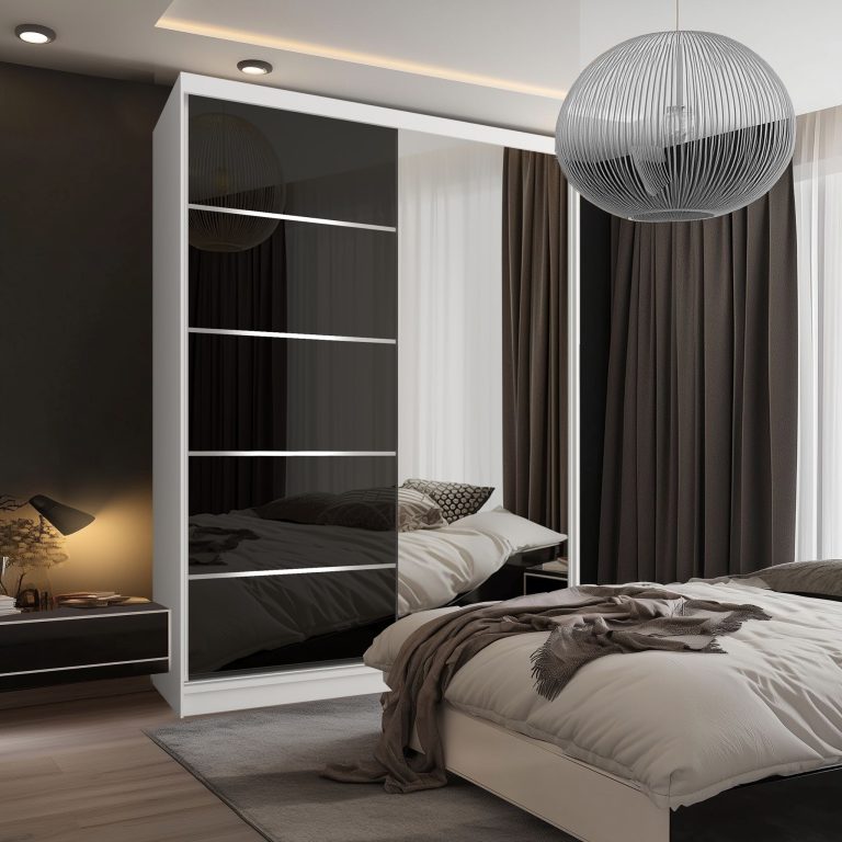 Armadio scorrevole SERENITY 133 cm nero lucido Produttore MGB SERENITY SZP6/0/W/B/0/HIAL