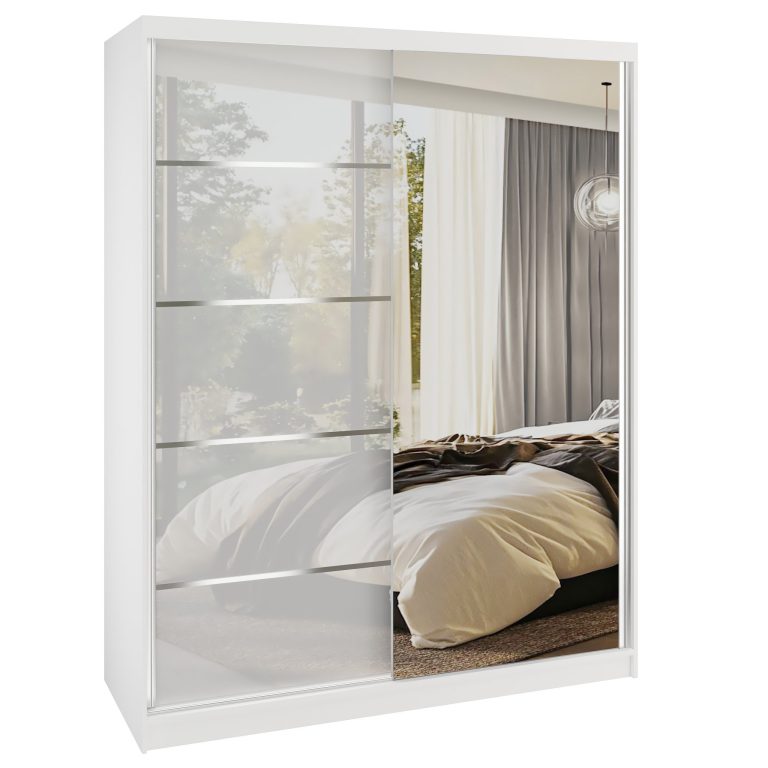Armadio scorrevole SERENITY 133 cm bianco lucido Produttore MGB SERENITY SZP6/0/W/W/0/HIAL