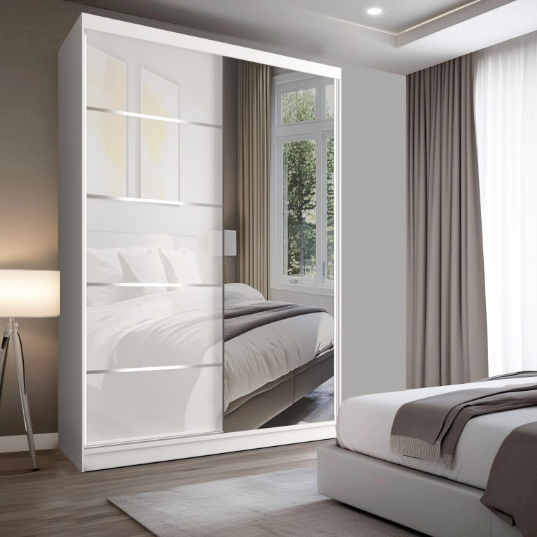 Armadio scorrevole SERENITY 133 cm bianco lucido Produttore MGB SERENITY SZP6/0/W/W/0/HIAL