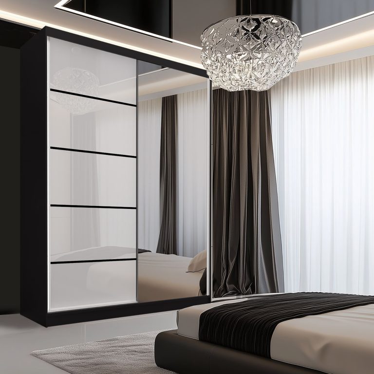 Armadio scorrevole SERENITY 133 cm bianco lucido Produttore MGB SERENITY SZP6/0/B/W/0/HIAL