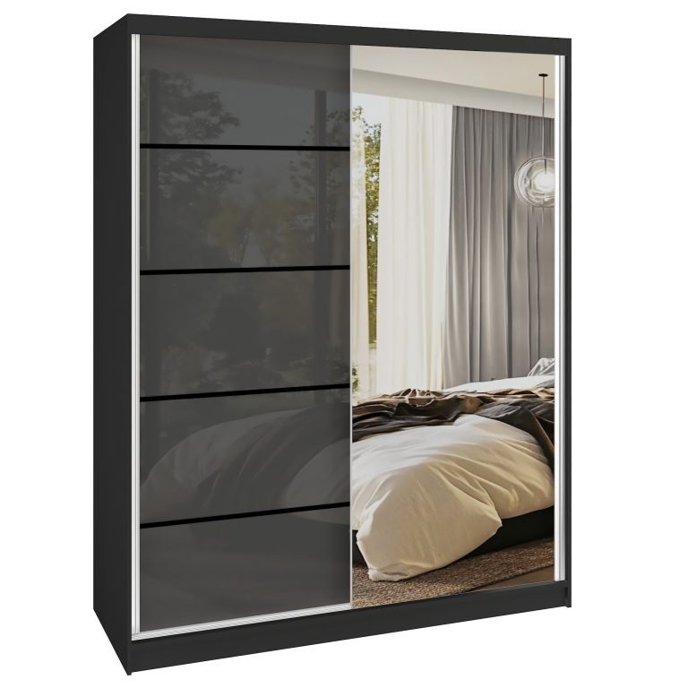 Armadio scorrevole SERENITY 133 cm grigio lucido Produttore MGB SERENITY SZP6/0/B/S/0/HIAL
