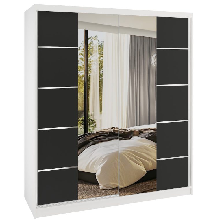 Armadio scorrevole SERENITY 158 cm nero opaco Produttore ME SERENITY SZP7/0/W/B/0/HIAL