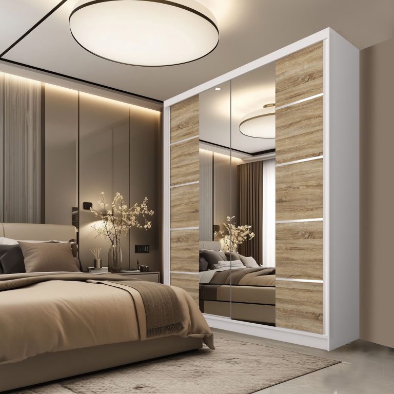 Armadio scorrevole SERENITY 158 cm rovere sonoma opaco Produttore ME SERENITY SZP7/0/W/DS/0/HIAL