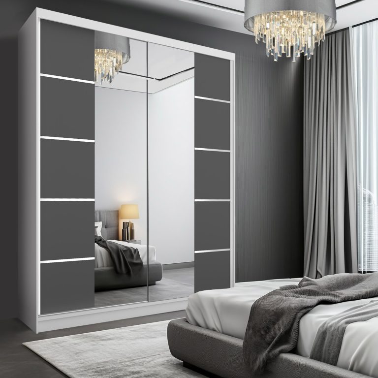 Armadio scorrevole SERENITY 158 cm in grigio opaco Produttore ME SERENITY SZP7/0/W/SR/0/HIAL