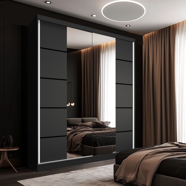 Armadio scorrevole SERENITY 158 cm nero opaco Produttore ME SERENITY SZP7/0/B/B/0/HIAL