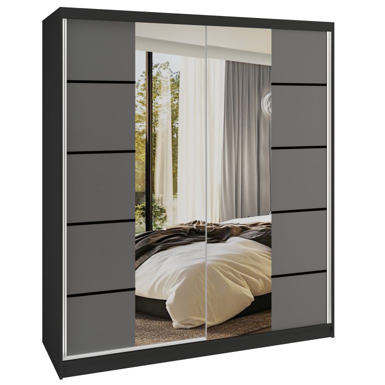 Armadio scorrevole SERENITY 158 cm in grigio opaco Produttore ME SERENITY SZP7/0/B/SR/0/HIAL