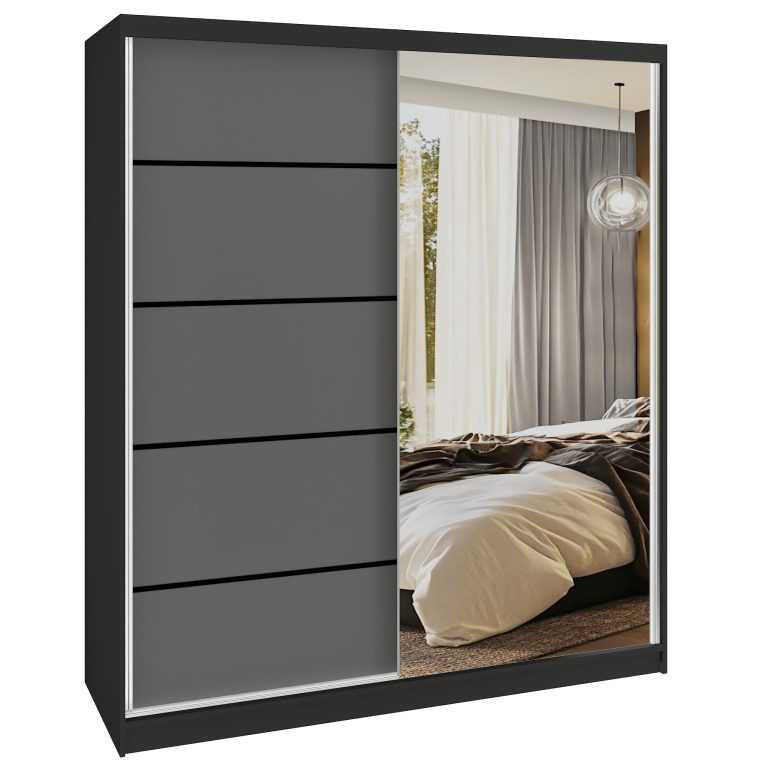 SERENITY Armadio scorrevole da 158 cm grigio opaco Produttore MBP SERENITY SZP7/0/B/SR/0/HIAL
