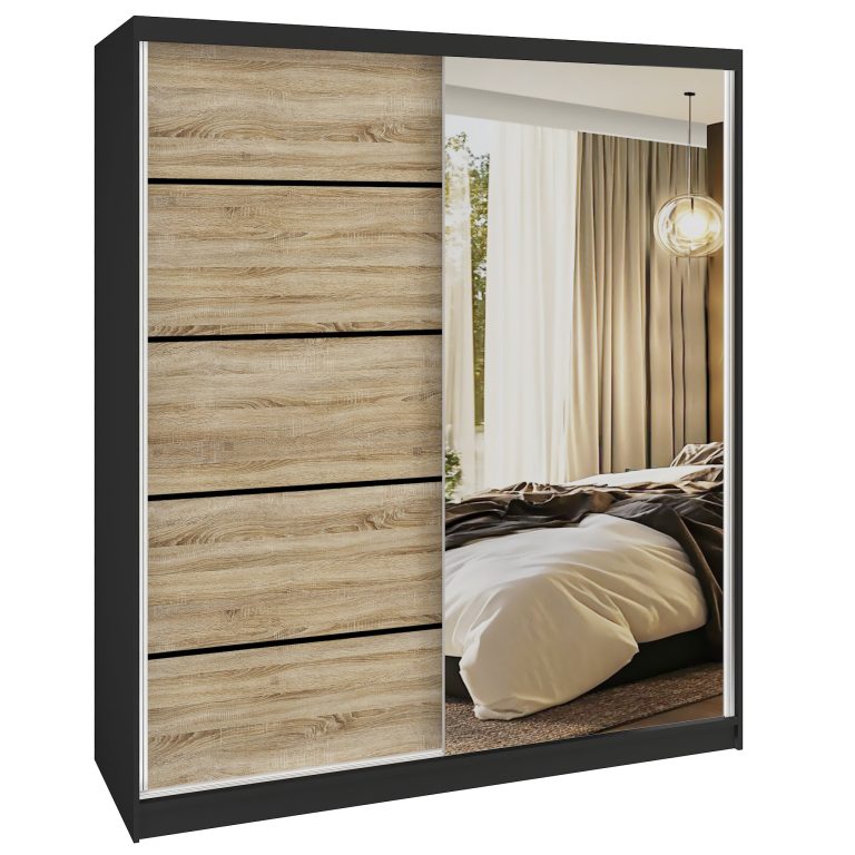 SERENITY armadio scorrevole 158 cm rovere sonoma opaco Produttore MBP SERENITY SZP7/0/B/DS/0/HIAL
