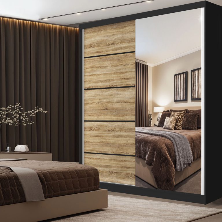 SERENITY armadio scorrevole 158 cm rovere sonoma opaco Produttore MBP SERENITY SZP7/0/B/DS/0/HIAL
