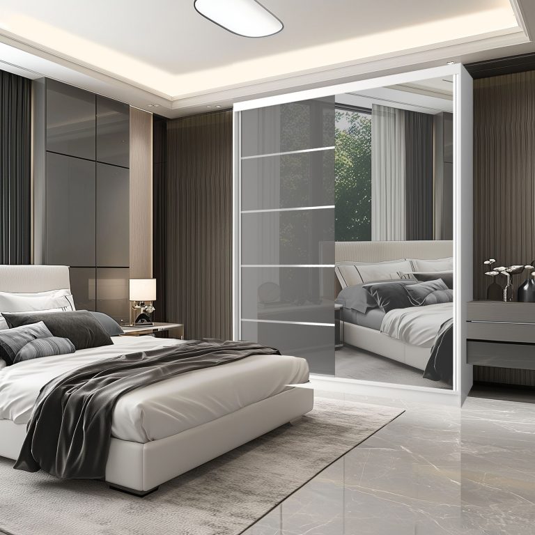 SERENITY Armadio scorrevole 158 cm grigio lucido Produttore MGB SERENITY SZP7/0/W/S/0/HIAL