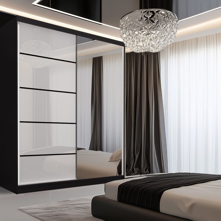 Armadio scorrevole SERENITY 158 cm bianco lucido Produttore MGB SERENITY SZP7/0/B/W/0/HIAL