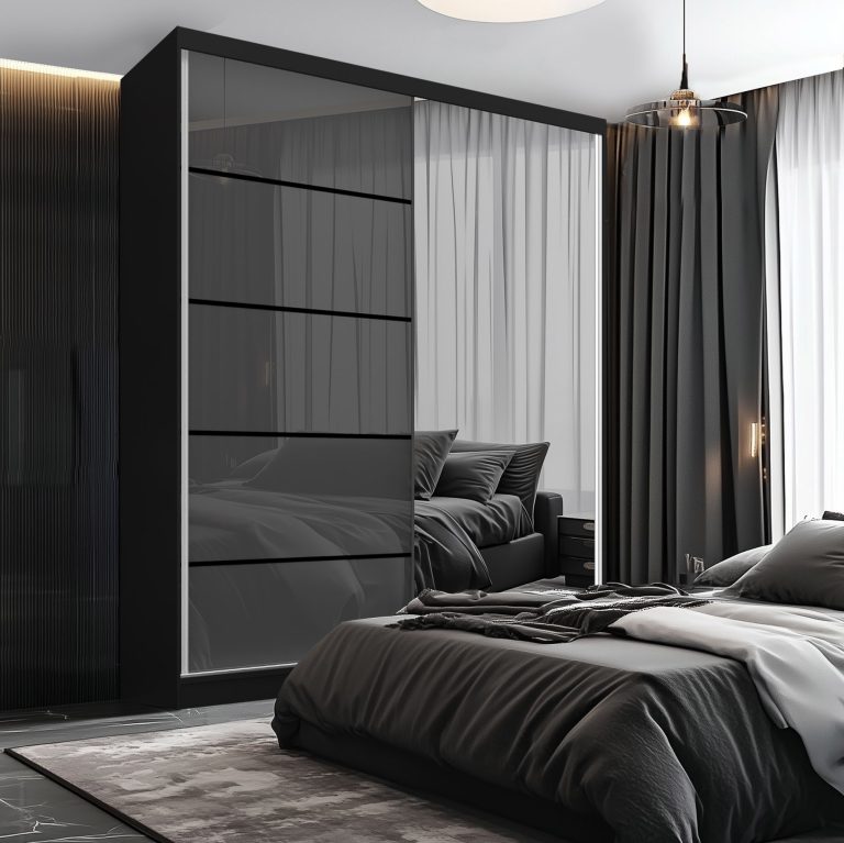 Armadio scorrevole SERENITY 158 cm grigio lucido Produttore MGB SERENITY SZP7/0/B/S/0/HIAL