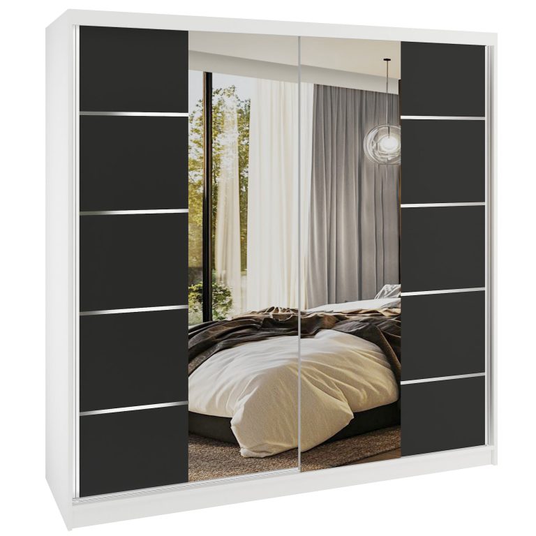 Armadio scorrevole SERENITY 200 cm nero opaco Produttore ME SERENITY SZP5/0/W/B/0/HIAL