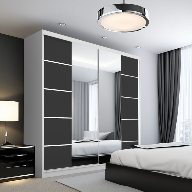 Armadio scorrevole SERENITY 200 cm nero opaco Produttore ME SERENITY SZP5/0/W/B/0/HIAL