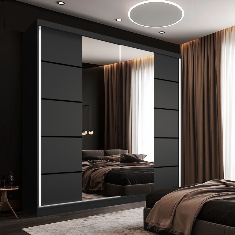 Armadio scorrevole SERENITY 200 cm nero opaco Produttore ME SERENITY SZP5/0/B/B/0/HIAL