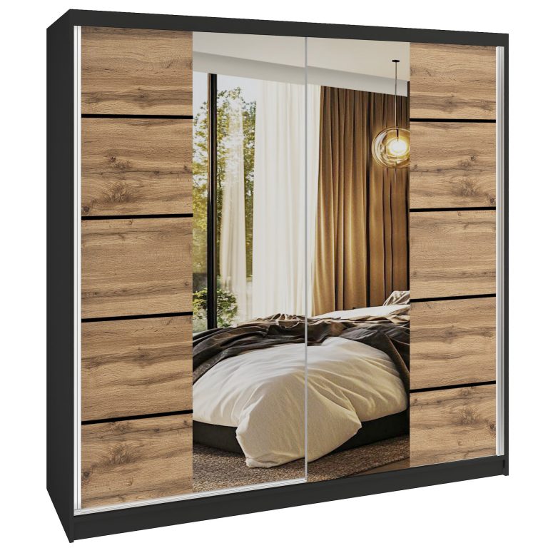 Armadio scorrevole SERENITY 200 cm rovere wotan opaco Produttore ME SERENITY SZP5/0/B/DW/0/HIAL
