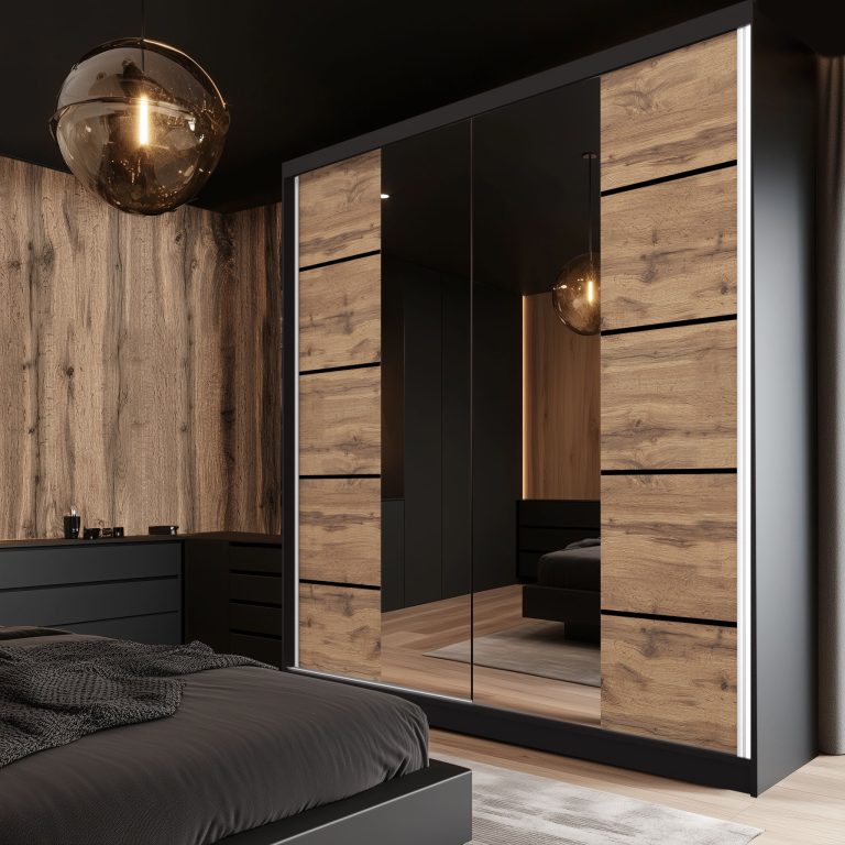 Armadio scorrevole SERENITY 200 cm rovere wotan opaco Produttore ME SERENITY SZP5/0/B/DW/0/HIAL