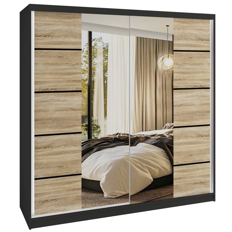 Armadio scorrevole SERENITY 200 cm rovere sonoma opaco Produttore ME SERENITY SZP5/0/B/DS/0/HIAL