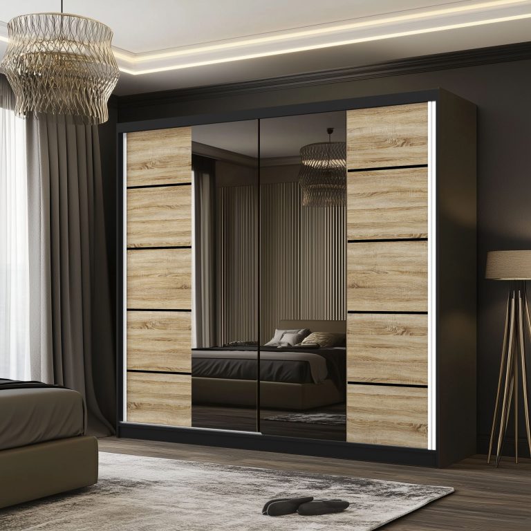 Armadio scorrevole SERENITY 200 cm rovere sonoma opaco Produttore ME SERENITY SZP5/0/B/DS/0/HIAL