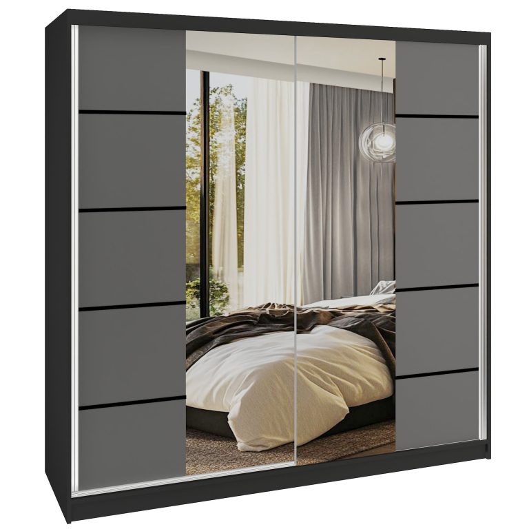 Armadio scorrevole SERENITY 200 cm grigio opaco Produttore ME SERENITY SZP5/0/B/SR/0/HIAL