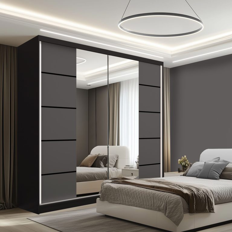 Armadio scorrevole SERENITY 200 cm grigio opaco Produttore ME SERENITY SZP5/0/B/SR/0/HIAL