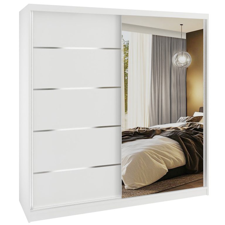Armadio scorrevole SERENITY 200 cm bianco opaco Produttore MBP SERENITY SZP5/0/W/W/0/HIAL