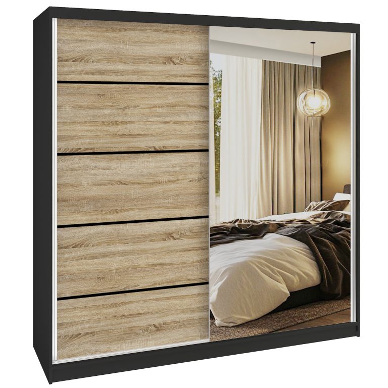 Armadio scorrevole SERENITY 200 cm rovere sonoma opaco Produttore MBP SERENITY SZP5/0/B/DS/0/HIAL