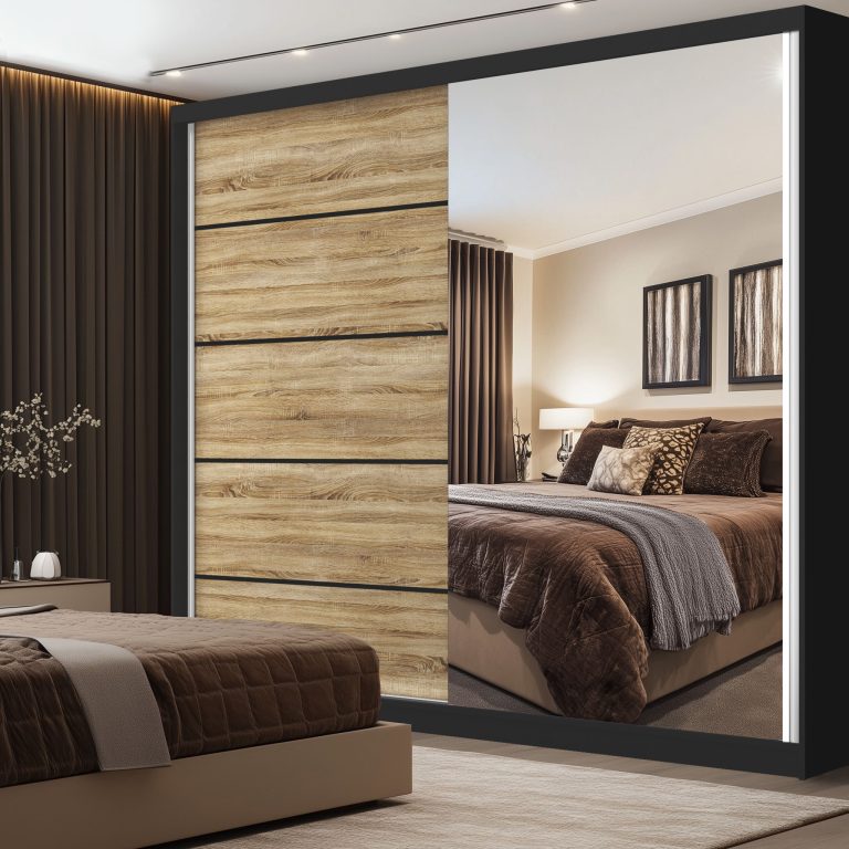 Armadio scorrevole SERENITY 200 cm rovere sonoma opaco Produttore MBP SERENITY SZP5/0/B/DS/0/HIAL