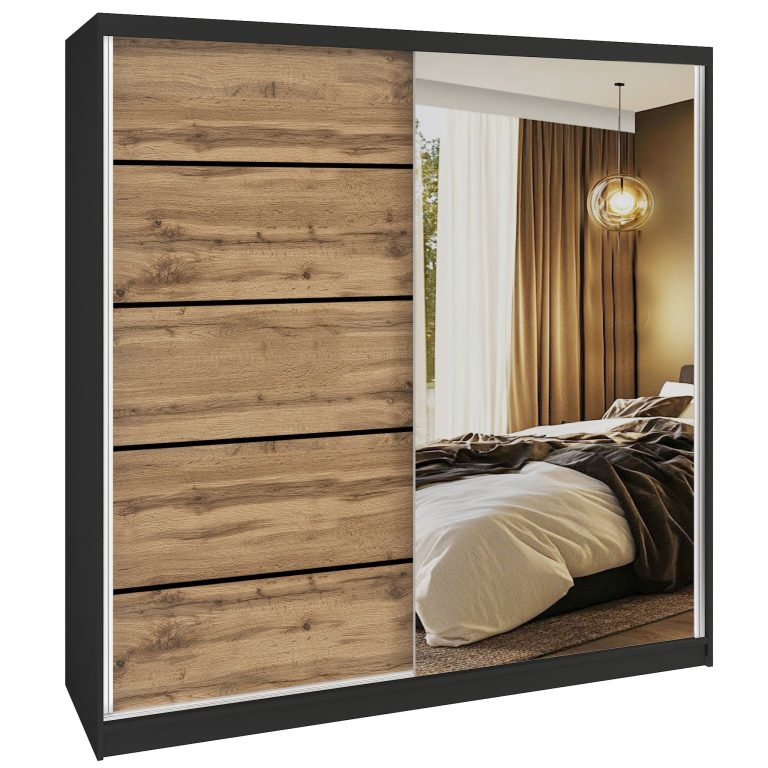 Armadio scorrevole SERENITY 200 cm rovere wotan mat Produttore MBP SERENITY SZP5/0/B/DW/0/HIAL