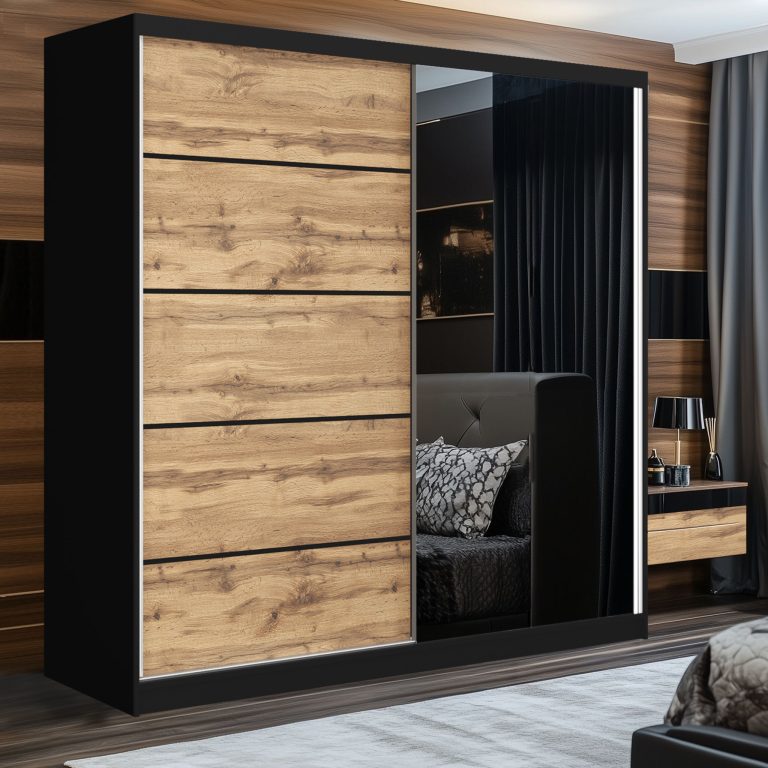 Armadio scorrevole SERENITY 200 cm rovere wotan mat Produttore MBP SERENITY SZP5/0/B/DW/0/HIAL