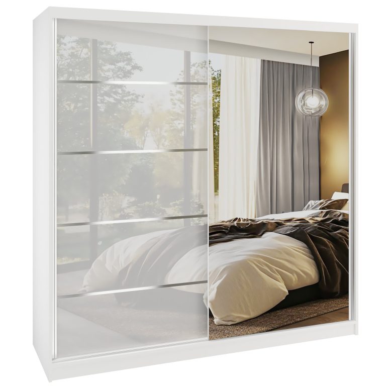 Armadio scorrevole SERENITY 200 cm bianco lucido Produttore MGB SERENITY SZP5/0/W/W/0/HIAL