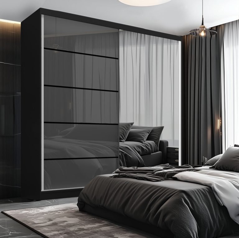  Armadio scorrevole SERENITY 200 cm grigio lucido Produttore MGB SERENITY SZP5/0/B/S/0/HIAL