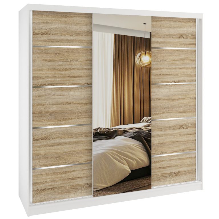 Armadio scorrevole SERENITY 200 cm rovere sonoma opaco Produttore MT SERENITY SZP5/0/W/DS/0/HIAL