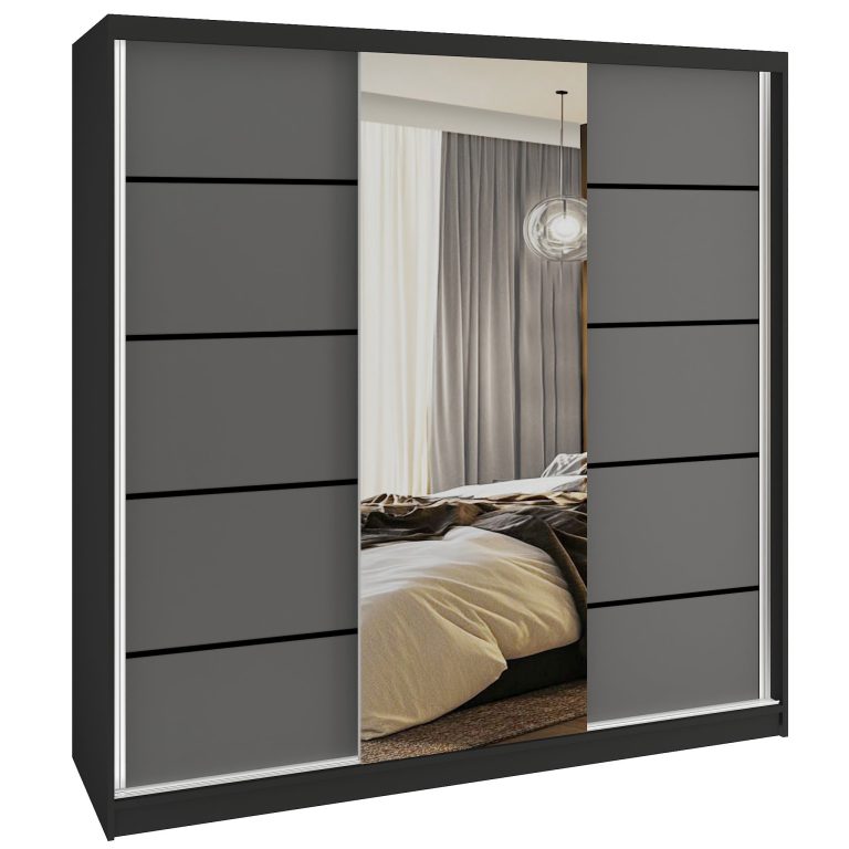 Armadio scorrevole SERENITY 200 cm grigio Produttore MT SERENITY SZP5/0/B/SR/0/HIAL