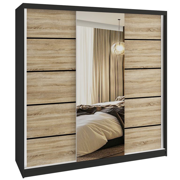 Armadio scorrevole SERENITY 200 cm rovere sonoma opaco Produttore MT SERENITY SZP5/0/B/DS/0/HIAL