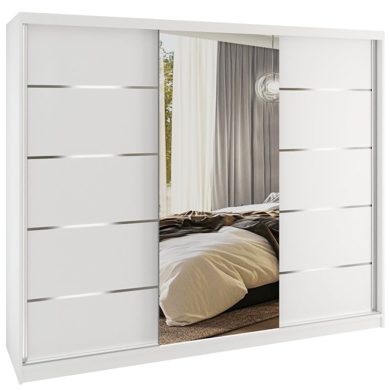 Armadio scorrevole SERENITY 232 cm bianco opaco Produttore MBP SERENITY SZP8/0/W/W/0/HIAL