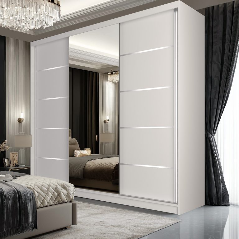 Armadio scorrevole SERENITY 232 cm bianco opaco Produttore MBP SERENITY SZP8/0/W/W/0/HIAL