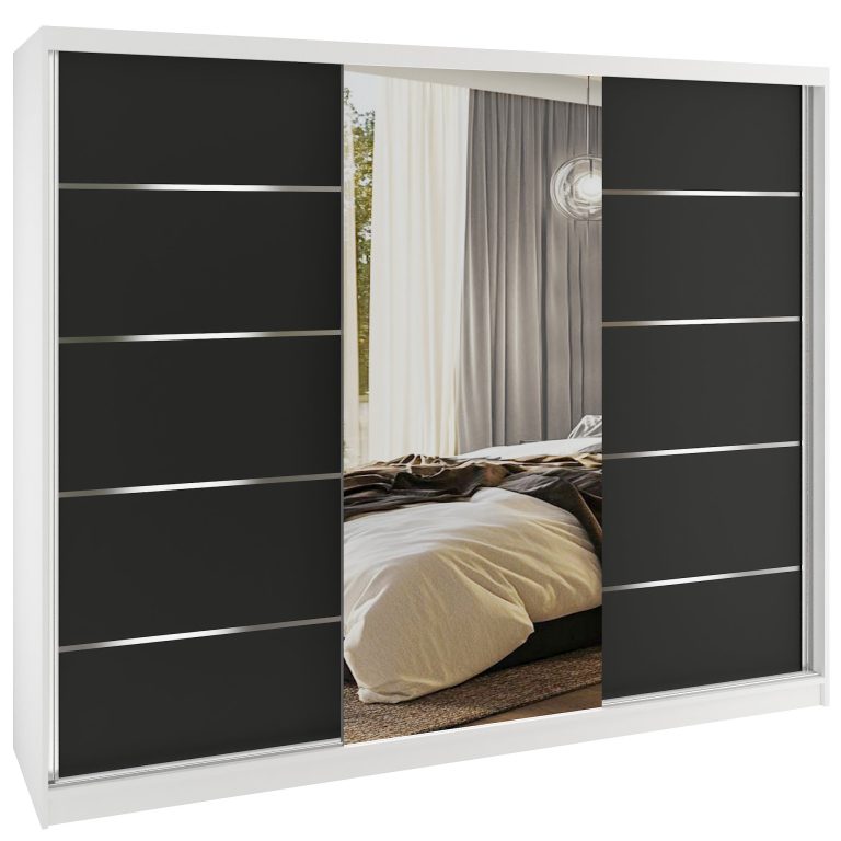 Armadio scorrevole SERENITY 232 cm nero opaco Produttore MBP SERENITY SZP8/0/W/B/0/HIAL