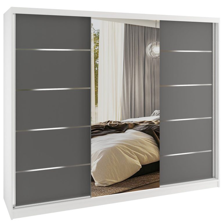 Armadio scorrevole SERENITY 232 cm grigio opaco Produttore MBP SERENITY SZP8/0/W/SR/0/HIAL