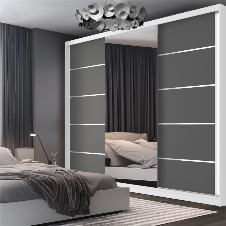 Armadio scorrevole SERENITY 200 cm grigio opaco Produttore MT SERENITY SZP5/0/W/SR/0/HIAL