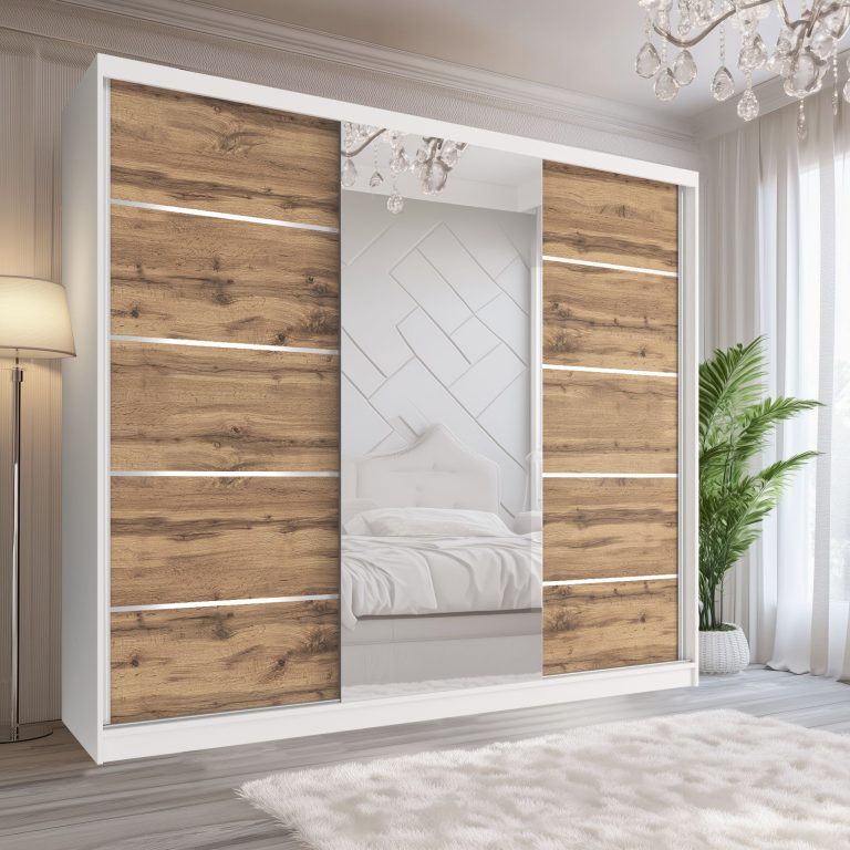 Armadio scorrevole SERENITY 200 cm rovere wotan opaco Produttore MT SERENITY SZP5/0/W/DW/0/HIAL