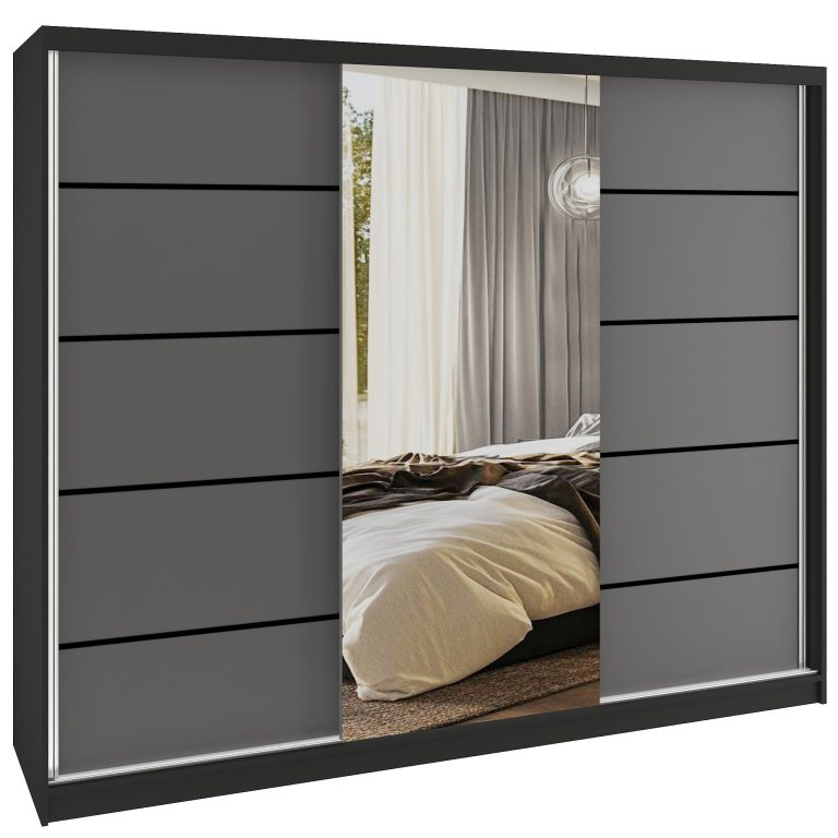 Armadio scorrevole SERENITY  232 cm grigio opaco Produttore MBP SERENITY SZP8/0/B/SR/0/HIAL