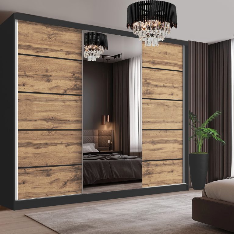 Armadio scorrevole SERENITY 232 cm rovere wotan opaco Produttore MBP SERENITY SZP8/0/B/DW/0/HIAL
