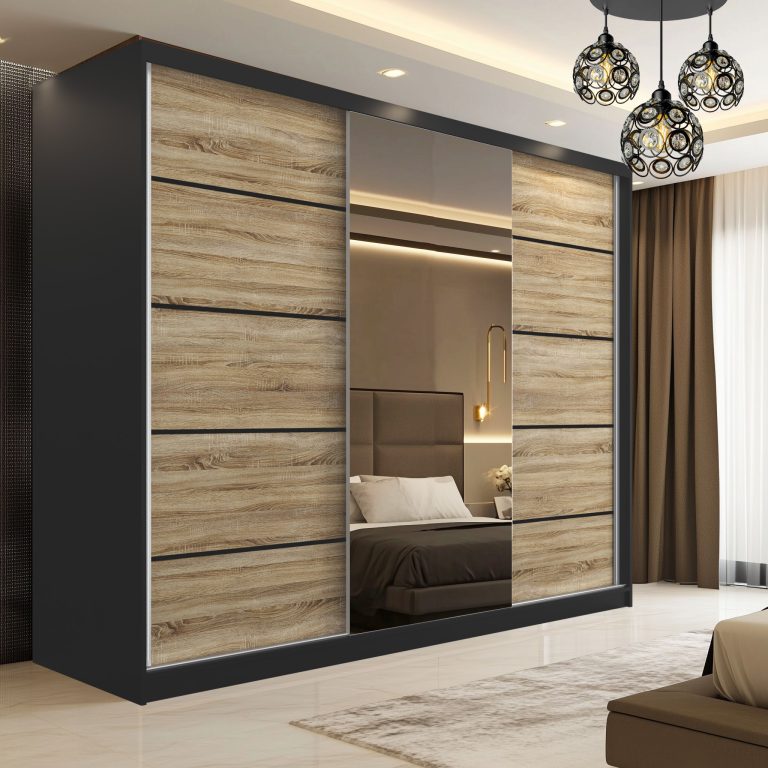 Armadio scorrevole SERENITY 232 cm rovere sonoma opaco Produttore MBP SERENITY SZP8/0/B/DS/0/HIAL