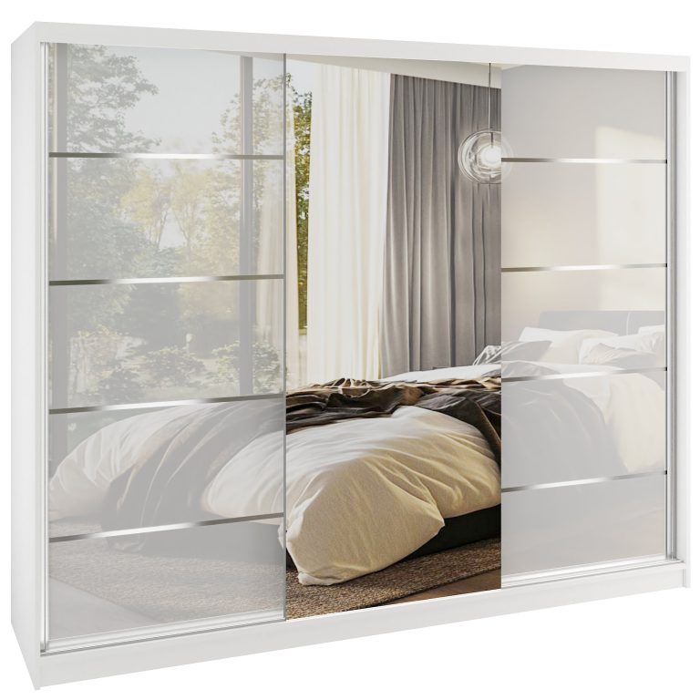 Armadio scorrevole SERENITY 232 cm bianco lucido Produttore MGB SERENITY SZP8/0/W/W/0/HIAL