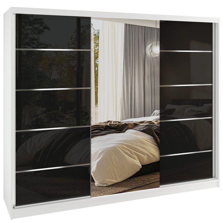 Armadio scorrevole SERENITY 232 cm nero lucido Produttore MGB SERENITY SZP8/0/W/B/0/HIAL