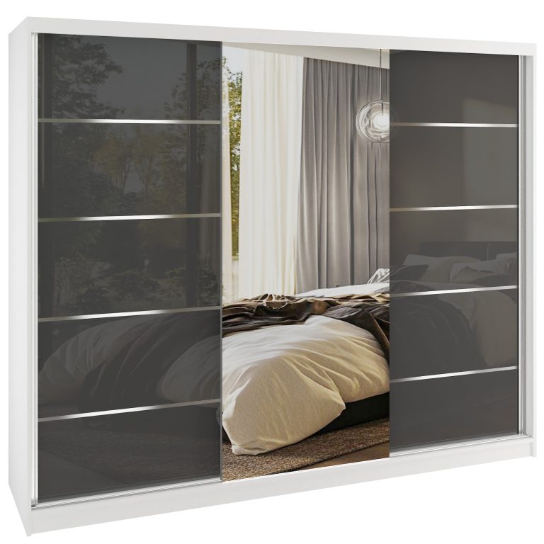 Armadio scorrevole SERENITY 200 cm grigio lucido Produttore MTG SERENITY SZP5/0/W/S/0/HIAL